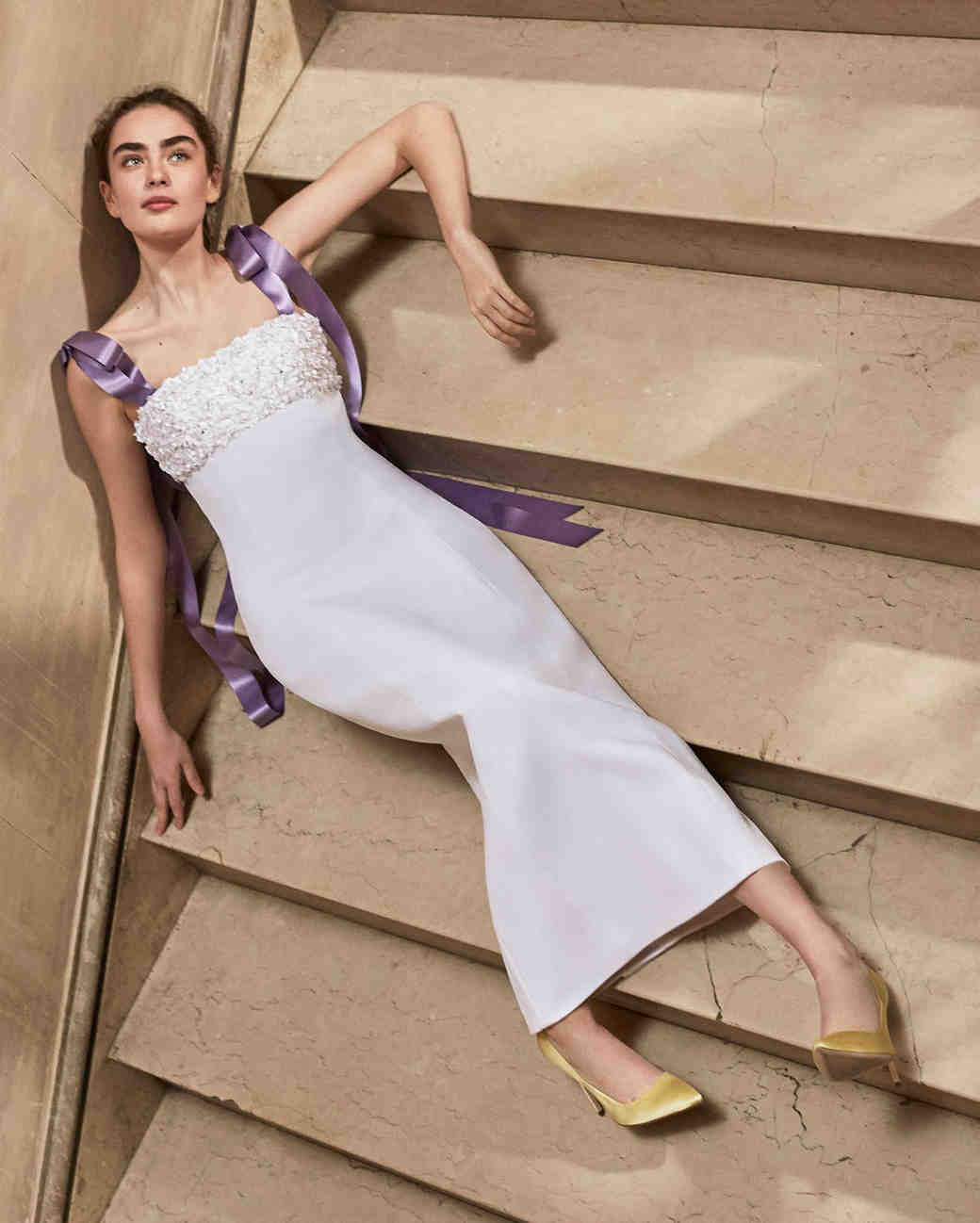 Carolina Herrera Pink Wedding Dress